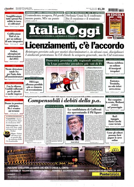 Italia oggi : quotidiano di economia finanza e politica